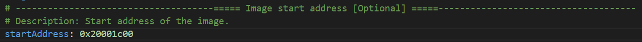 Start address change